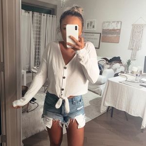 Button sweater top - thermal